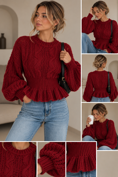 Amelie Feminin Stickad Tröja
